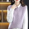 Women's Knitted Vest for Outer Wear Loose Slimming Cardigan Gilet Knitted Top for Ladies