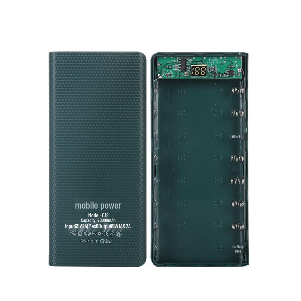 8-Cell 18650 Battery Box DIY Power Bank Shell Kit - Welding-Free