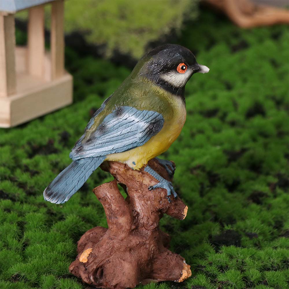 Vintage Garden Bird Sculpture Cute Bird Statue Miniature Bird Figurine Home Balcony Decoration