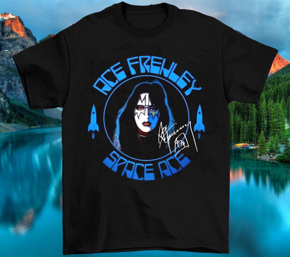 Ace Frehley Signature Heavy Cotton Black Full Size Unisex Tee Shirt Unisex T-Shirt S