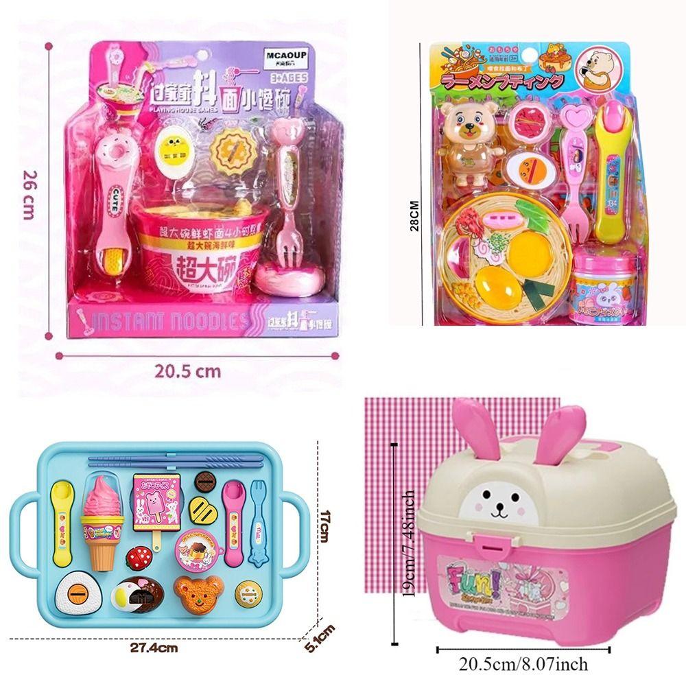 Kawaii Simulation Food Pudding Feeding Set Role Play Feature Creative Decompression Early Education Lunch Box Style Play House