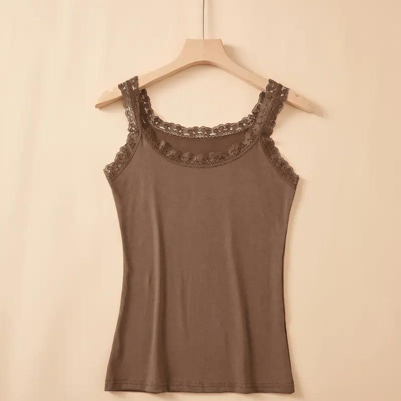 Women's Strapless Camisole: Sensual Lace Trim Stretch Base Layer