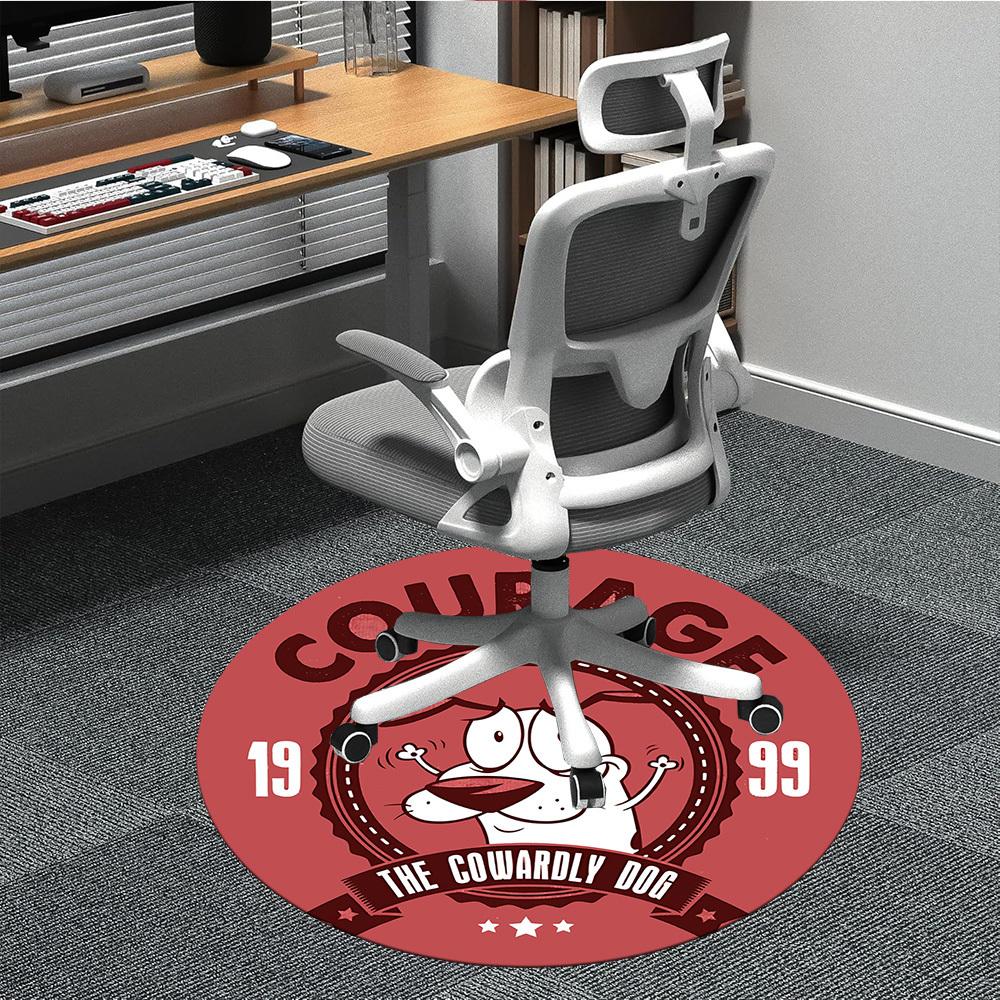 

1pc Courage the Cowardly Dog Office Round Area Rug, Under Office Chairs Bedroom Living Room Home Decor a1016071 80cm by 80cm
