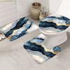 1pc/4pcs Multi-Color Marble, Multi-Color Background Pattern Shower Curtain, Modern Personality Bathroom Decoration, Fabric Sho