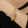 Personality Exaggerated Diamond-set Devil's Eye Bracelet Female Design Serrated Hollow Gold Bracelet Jewelry
