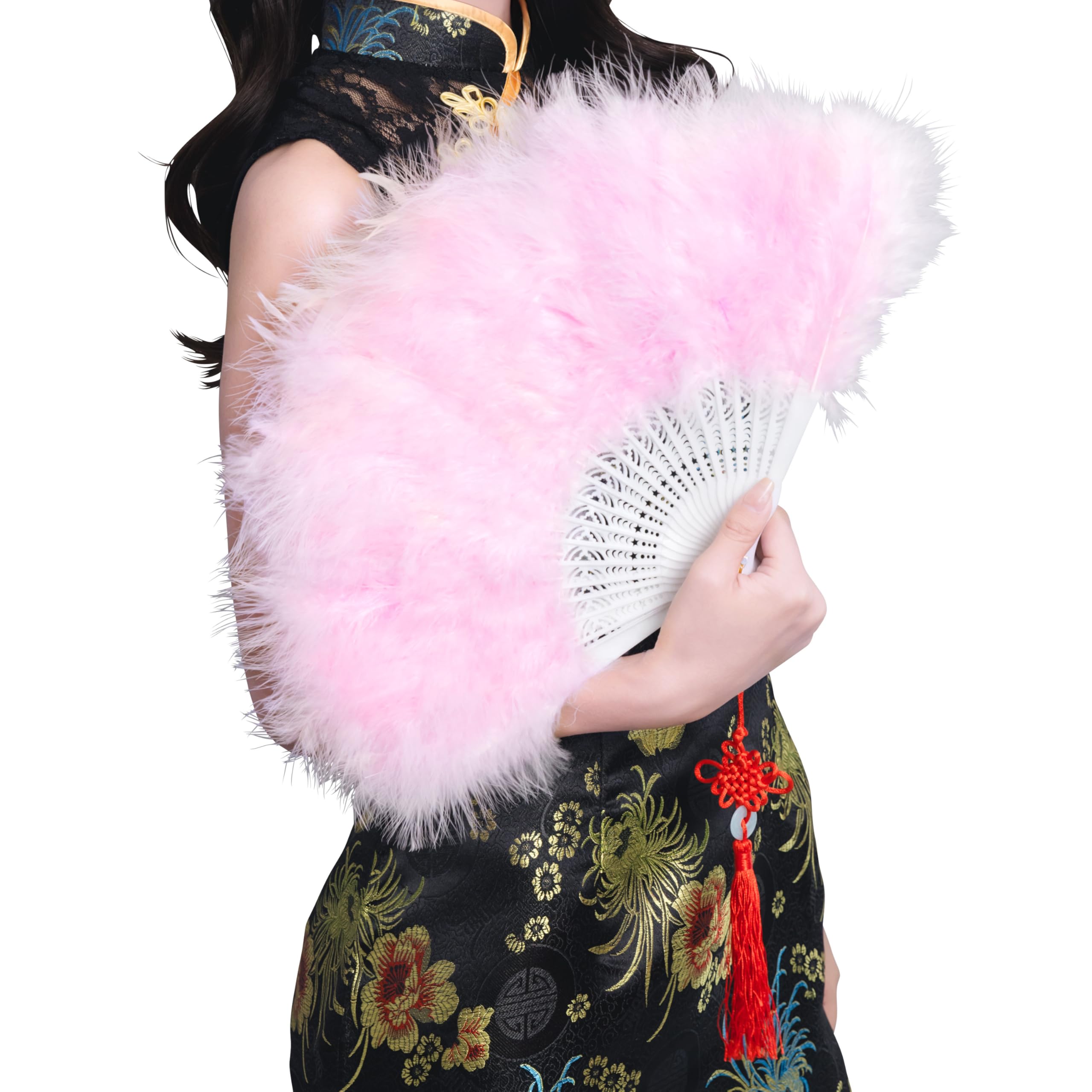 

Веер для косплея Clearstone, Веер из перьев, Роскошный, Унисекс, Розовый