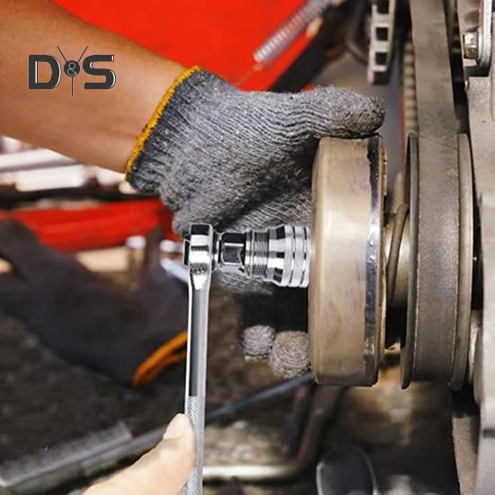 Set de scule cheie tubulară universală reglabilă Operare cu o singură mână Multifuncțional 10mm-19mm Acționare Clichet Cheie dinamometrică Convertor de manșoane