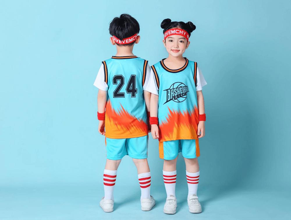 Summer Sports Training Set for Students: Basketball Uniform & Performance Costume for Kids and Kindergarten