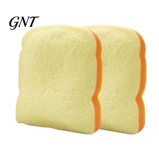 Sliced Bread Sensory Toy 1/2Pcs Simulated Toast Stress Relief Toy, Squeeze Soft Stretchy Fake Food Fidget for Kids Teens Adults Desk