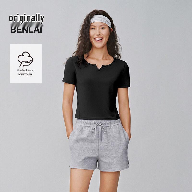 Женская облегающая короткая футболка для йоги BENLAI  Облачная мягкость  L