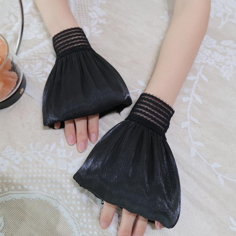 

Elegant Tulle Decorative False Sleeves Detachable Wrist Cuffs Sweaters Dress Shirt Accessories Elastic Hand Cuffs