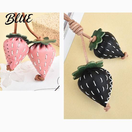 Energetic Red Bag Pendant Handmade Three-Dimensional Sewing Strawberry Design Keychain