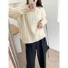 Soft waxy twist lazy knitted sweater for women's autumn and winter new casual thick loose pullover sweater top for women