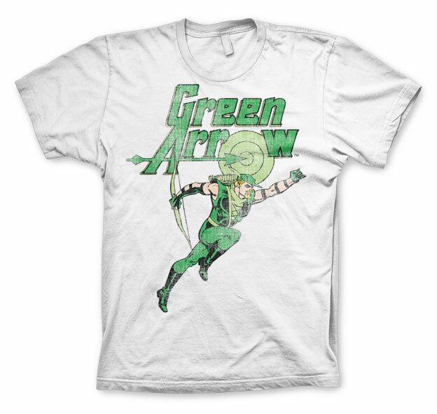 Officially Licensed Green Arrow Distressed Mens T-shirt S XXL Sizes M