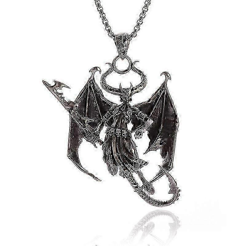 2026 Hot!! Halloween Pendant Double Wings Trial Magic Dragon Necklace