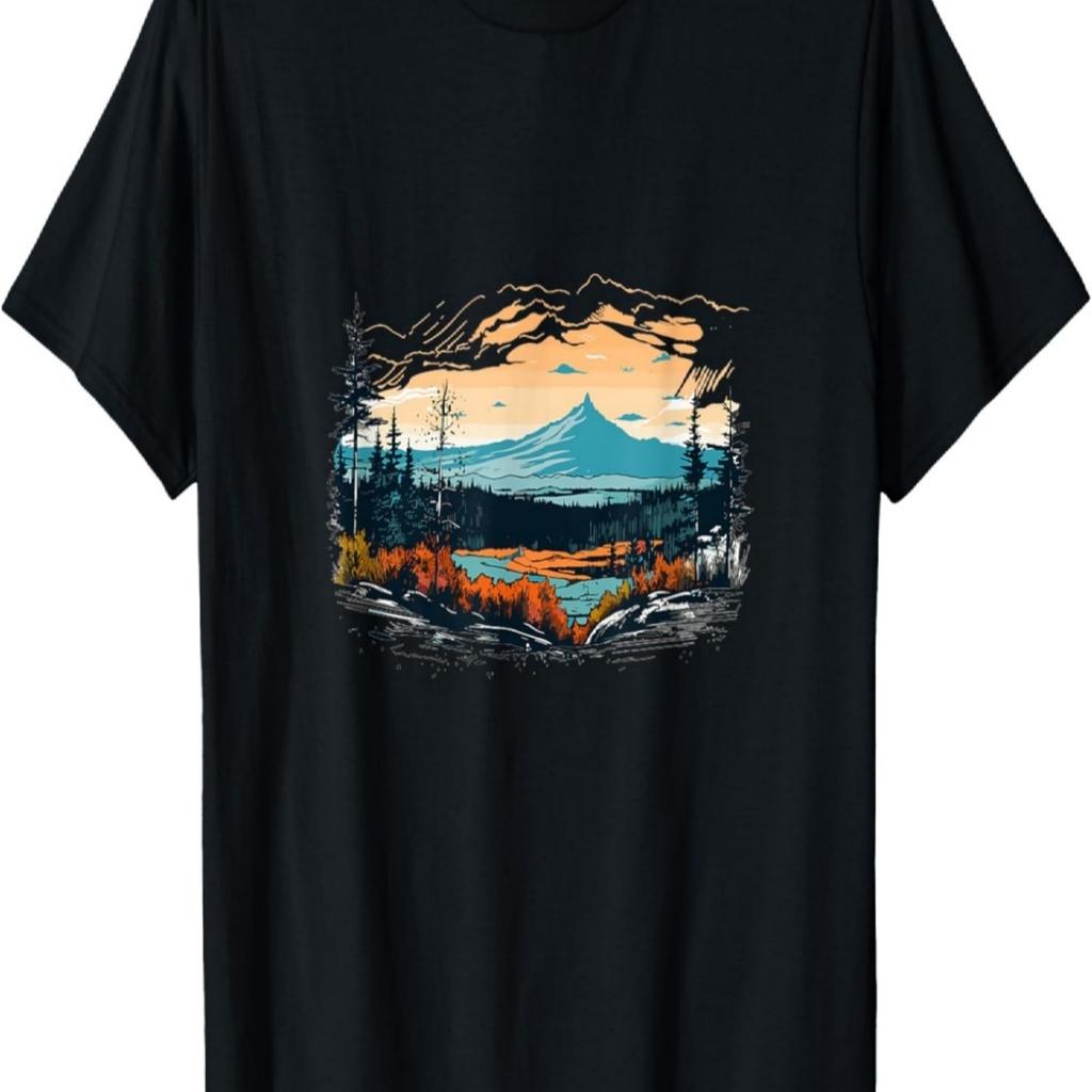T-Shirt Gift Idea Landscape Motif T-Shirt Bergr Hoodie T-Shirt