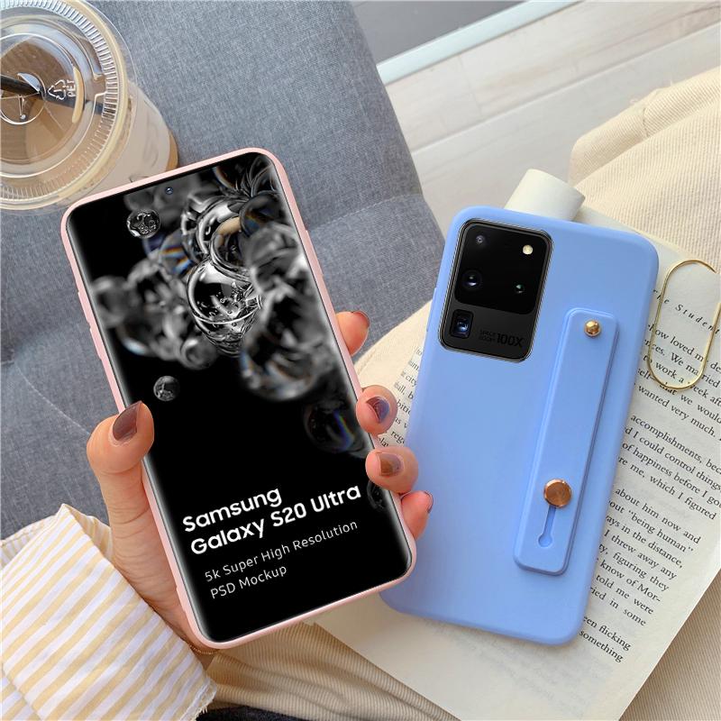 Cinturino da polso Supporto per telefono Custodia in silicone per Samsung  S20 Plus Ultra Note 10 A71 A51 Soft Back Cover acquista in modo economico —  spedizione gratuita, recensioni reali con foto — Joom