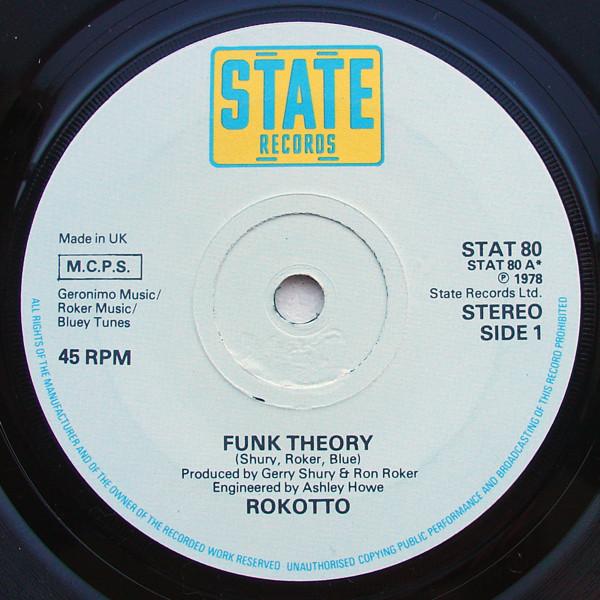 

7inch Record ROKOTTO Funk Theory STAT80 State Records 1978 UK SoulFunk Used