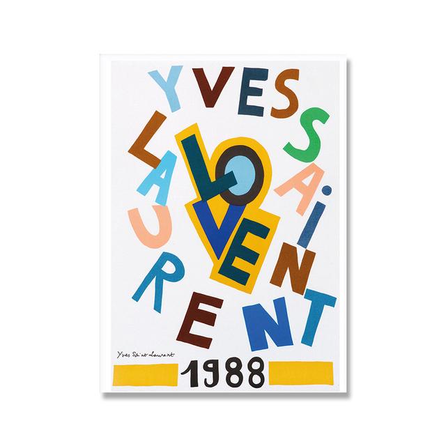 Nordic Style Modern Love Exhibition Poster Wall Art  Canvas Painting Simple Love Living Room Home Decoration Painting No Frame