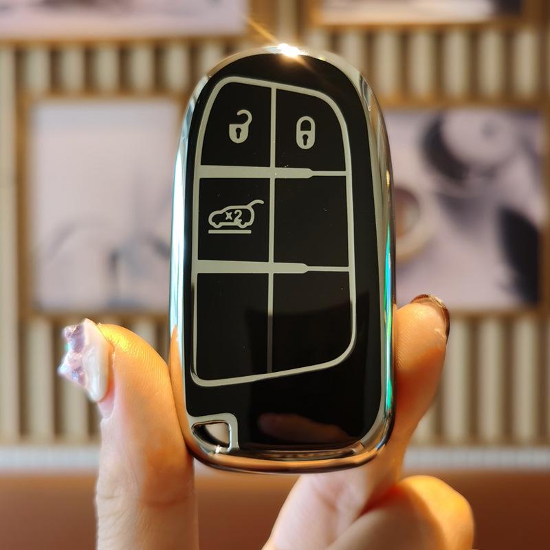 Fiat Viaggio & Ottimo Key Cover with Buckle - Dodge Journey Remote Protection Shell
