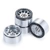 TRZX 2.2-inch Beadlock RC Wheel Rims Set Wheel Hubs for 1/10 RC Crawler Axles SCX10 TRX4 D90 Wraith 90048 90018 (4 Pieces)