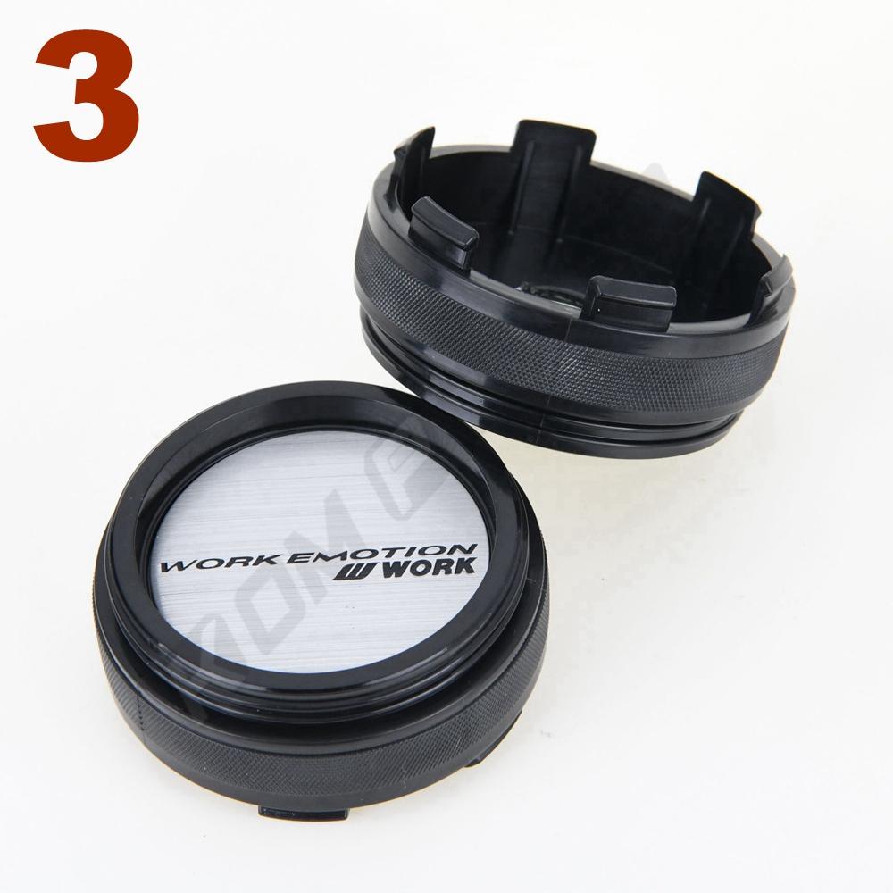 4PCS 61MM OD / 57.5MM ID Sport Rim Cap WORK EMOTION MEISTER VS Sticker Centre Cap Rim Wheel Cover Cap Hubcaps