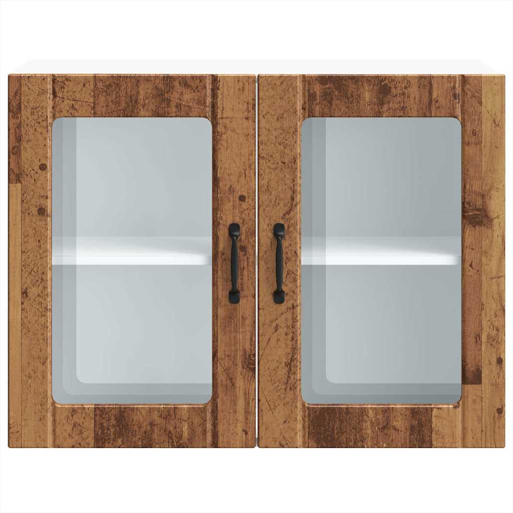Kitchen Wall Cabinet With Doors, Lucca, Old Wood