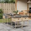 VidaXL Garden Dining Set with Cushions 5 Pcs, Table and Chairs with Foldable Backrest, Outdoor Patio Furniture 3211260