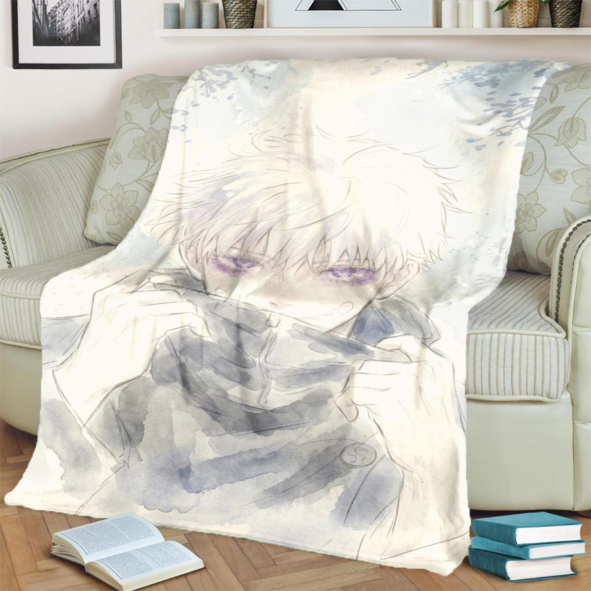 

Jujutsu Kaisen Warm Flannel Blanket for Bedrooms, Sofas, Beds, Chairs, Picnics, Travel and Home 75x90cm