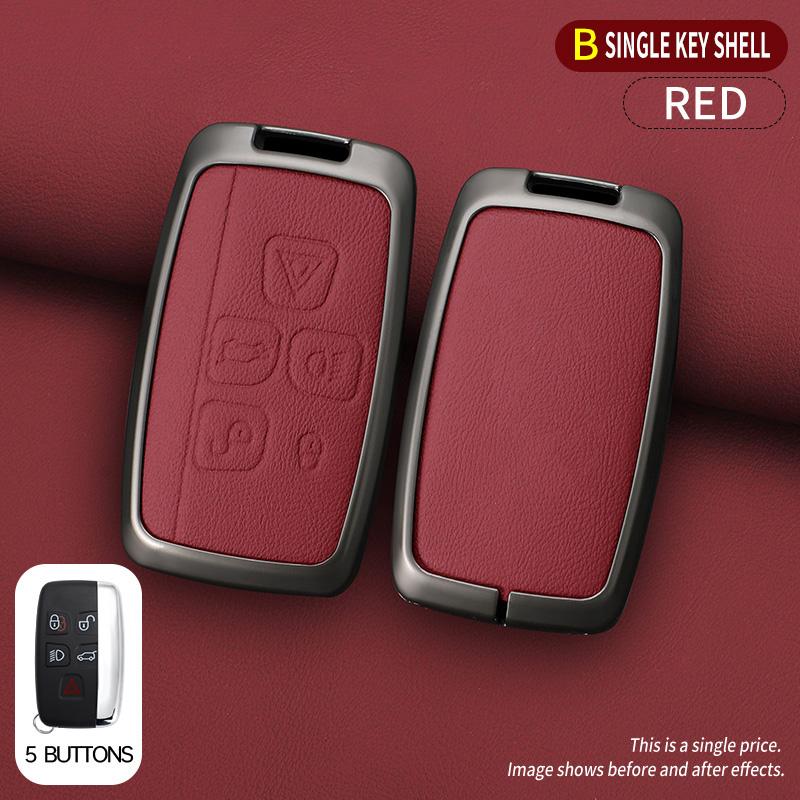 Car Zinc Alloy Leather Key Cases Holder Cover for Land Rover Range Rover Discovery 5 LR2 LR4 Sport for JAGUAR XE XF XJ F PACE