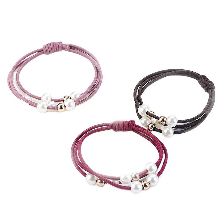 Triple Pearl Elastic Hair Tie - High Elasticity Headband