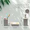 Ceramic Bathroom Accessories Set of 3 | Modern Luxury Bath Set with 300ml Soap Dispenser, Toothbrush Holder & Soap Dish | Home Decor Items