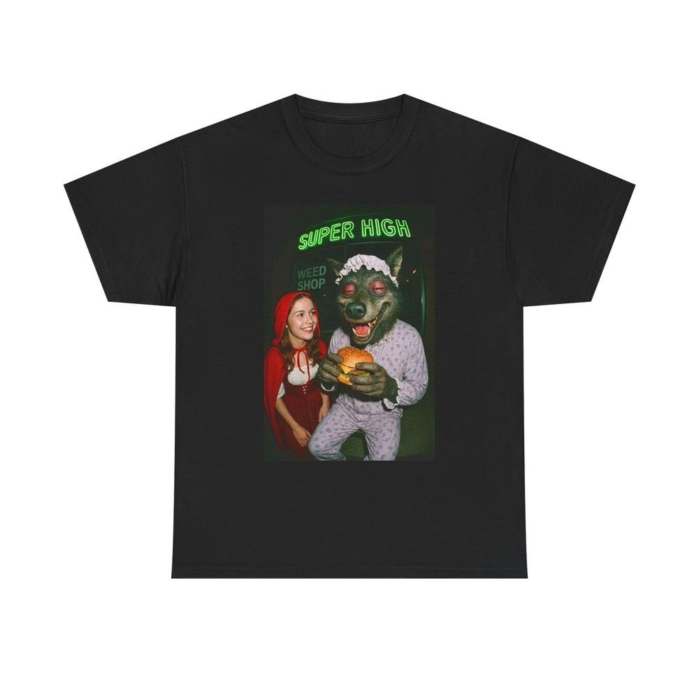 

Red Riding Hood Funny Stoned Graphic T Shirt NEW S-5XL Unisex Heavy Cotton Tee Unisex T-Shirt XXXXL
