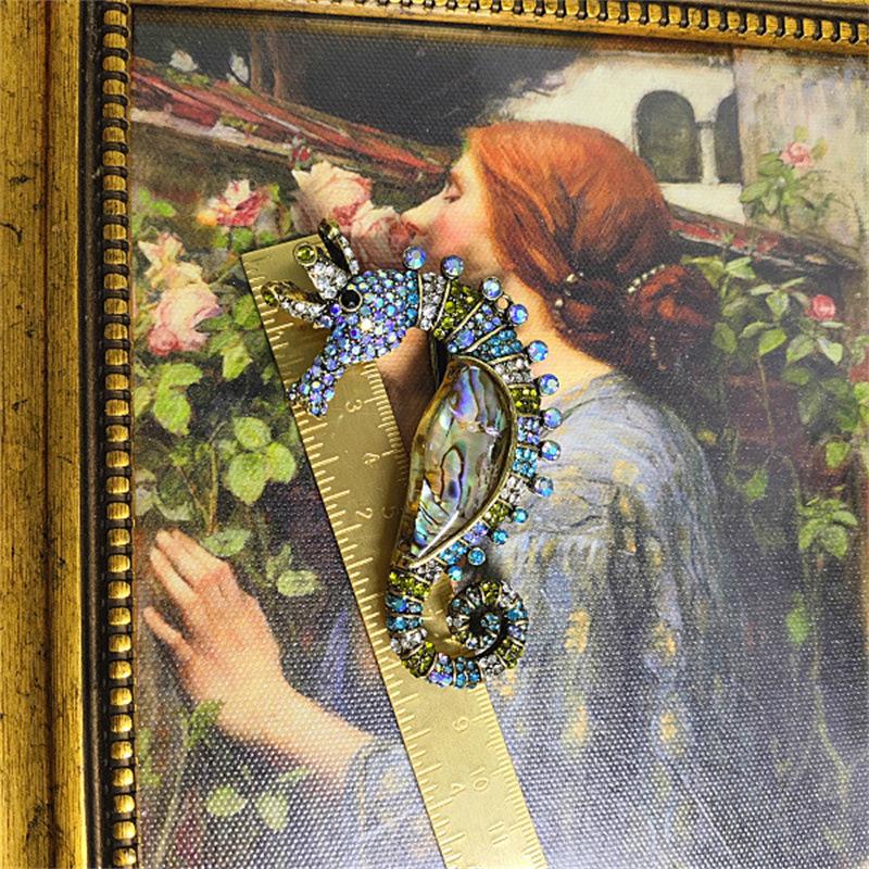 Средневековая тяжелая промышленность полная бриллиантовая брошь тюльпан радужный цветок орел птица роза женская брошь булавка