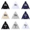 Mens Oversized Hooded Sweatshirt With Letter Print Heavyweight Cotton Winter Streetwear Style