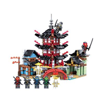 Set di blocchi da costruzione Tempio da 742 pezzi - Modello con figure giocattolo per bambini, Regalo da collezione