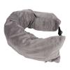 Travel Neck Pillow Stuffable with Adjustable Strap U Shape Soft Packable Fillable Travel Pillow Storage Bag Grey