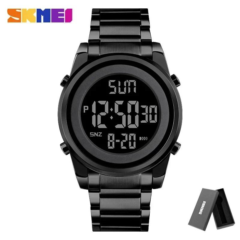 SKMEI 1611 Fashion LED Men Digital Wristwatch Chrono Count Down Alarm Hour For Mens reloj hombre Digital 2 Time Mens Watches