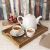 Taca Do Serwowania Podawania Kuchenna Śniadaniowa Drewniana 40,5x30,5 Cm