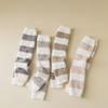 Verdickte Warme Korallenfleece Strümpfe Streifen Boden Plüschstrümpfe Niedlicher Fußwärmer Winter