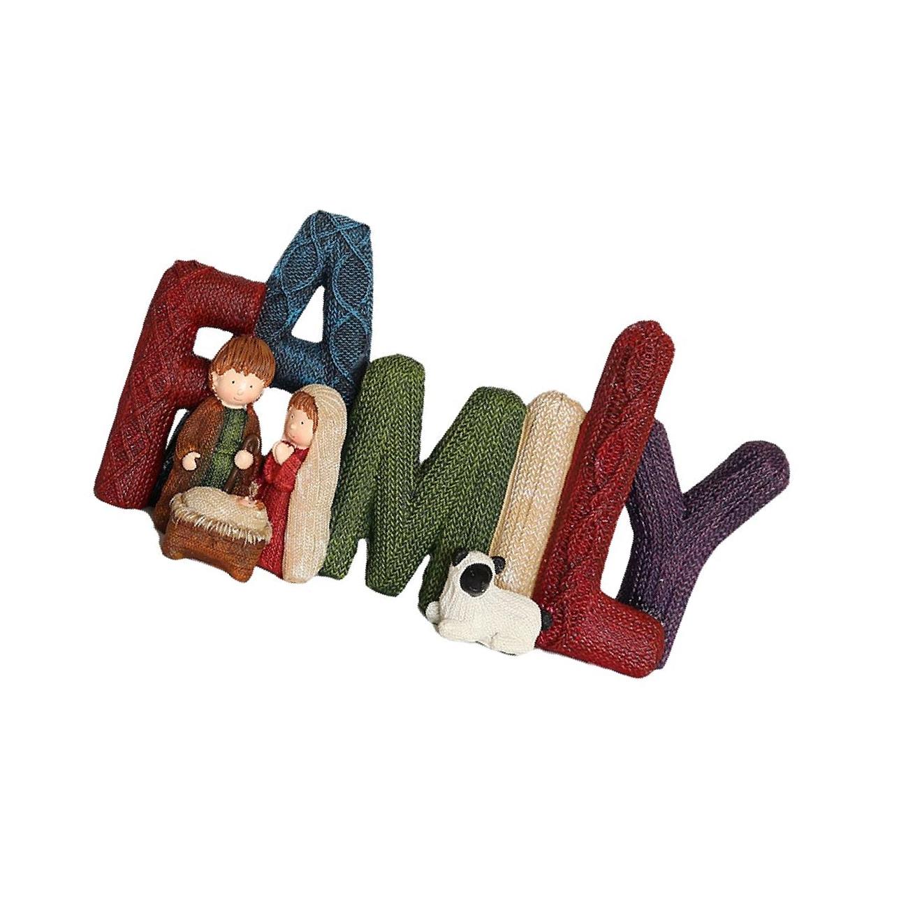 

Современный набор рождественских украшений из смолы Элегантный профиль Рождественский фестиваль Семья