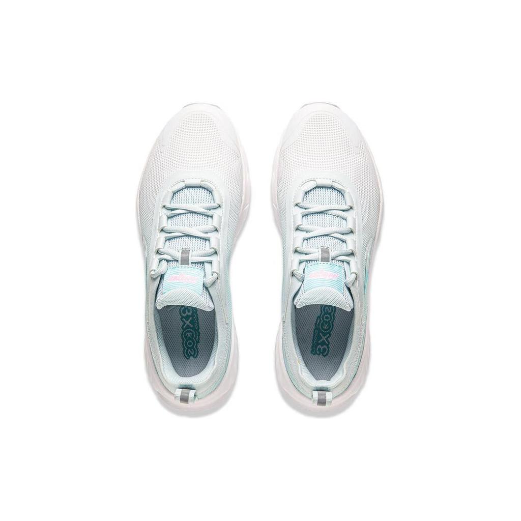 New LiNing EasyFit Fle Low Top Running Shoes Women's White Blue ARSU030-3