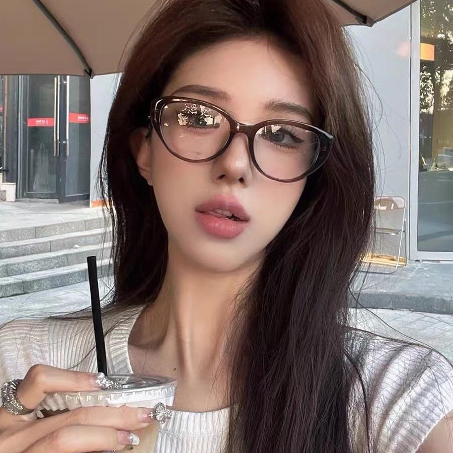 Retro Myopia Glasses Anti-Blue Light Cat Eye Flat Mirror Hd Nearsighted Eyeglasses Unisex Diopter 0 -0.5 -1.0 -1.5 -2.0 To -4.0