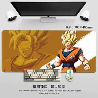 Men Boys Mouse Pad Cartoon Anime Dragon Ball Leather Mouse Pad Son Goku High Definition PrintingPad Large Game Mouse Pad Laptop Keyboard Pad