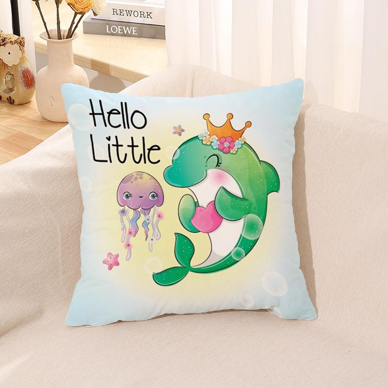 Cute Animal Pillowcase  for Sofa Car Square Cushion Suite Room Anime   Body Cover