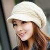 Women's Korean Style Ear Protection Woolen Beret: Fashionable, Warm, Versatile, Plus Velvet & Thick Knitted for Autumn/Winter.