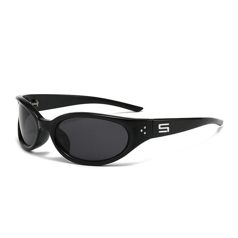 Future Tech Style Uv400 Outdoor Sport Sunglasses For Cycling And Travel BlackFrameGrayLens