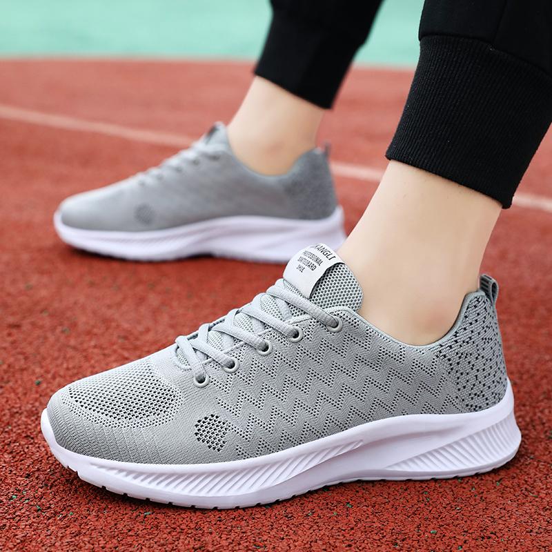 Cushioned Elastic Running Shoes Breathable Mesh New Summer Comfortable Wear-resistant Increase Outdoor Casual Sports Shoes