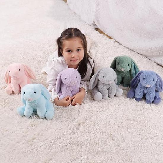 Apricot Lamb Green Bunny Plush Toy for Kids, Soft and Cute Fluffy Green Bunny for Girls and Boys, 20cm