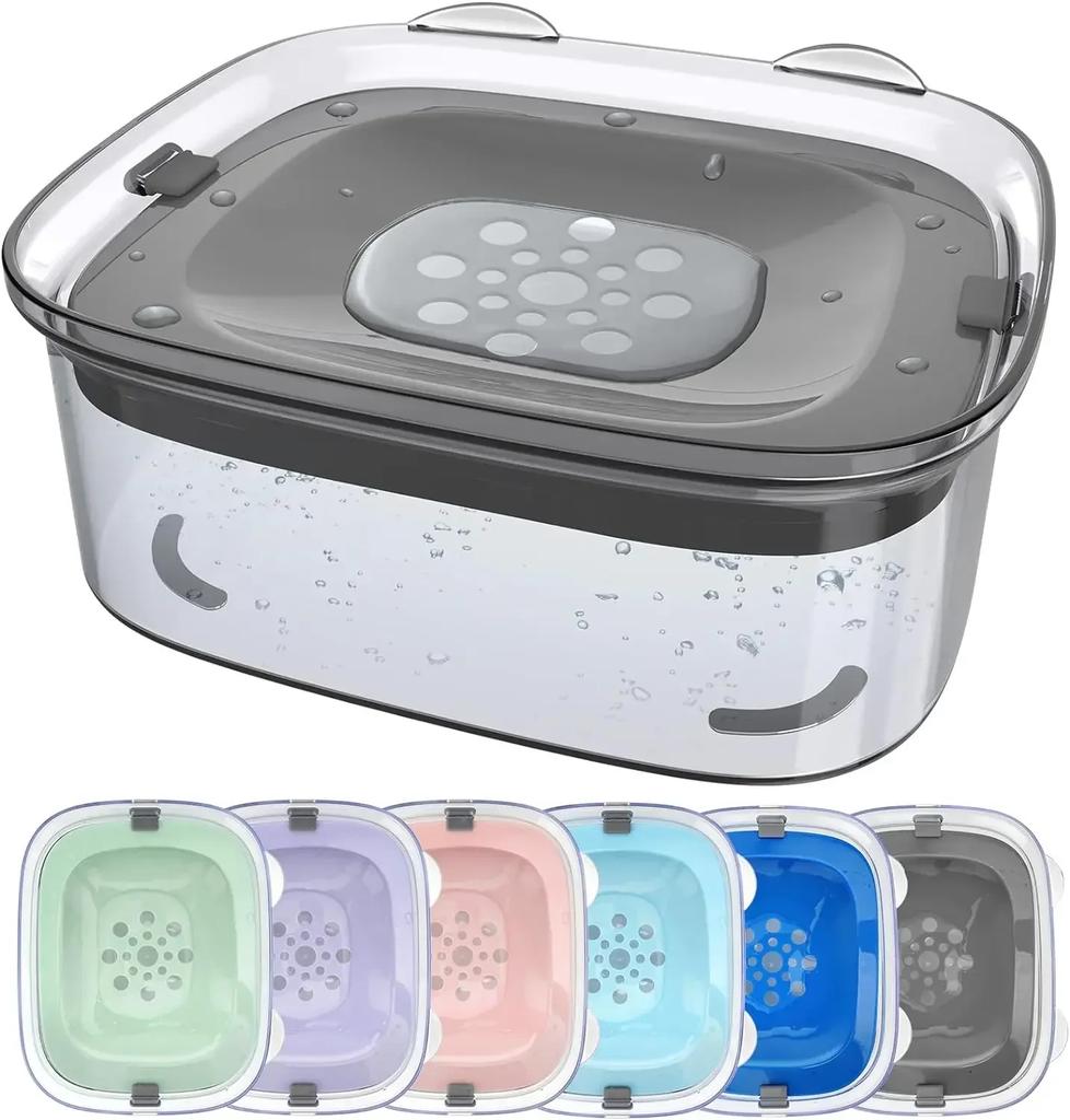2L Anti Bowl Splash Dripless Dispenser Drinking Bowl Water Water No Mess Slow Proof Dog Cat Refill, Reduce Pet Spill